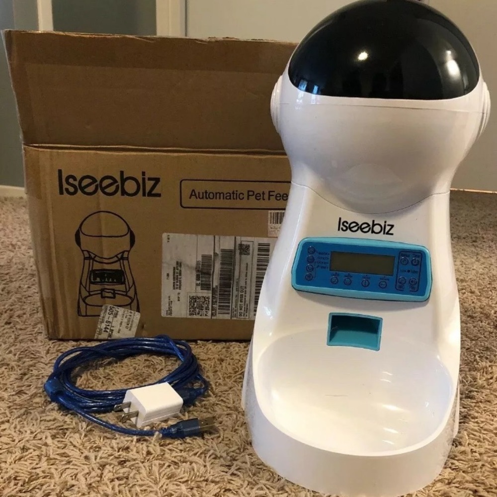 Iseebiz 3L Automatic Pet Feeder W/ Voice Record